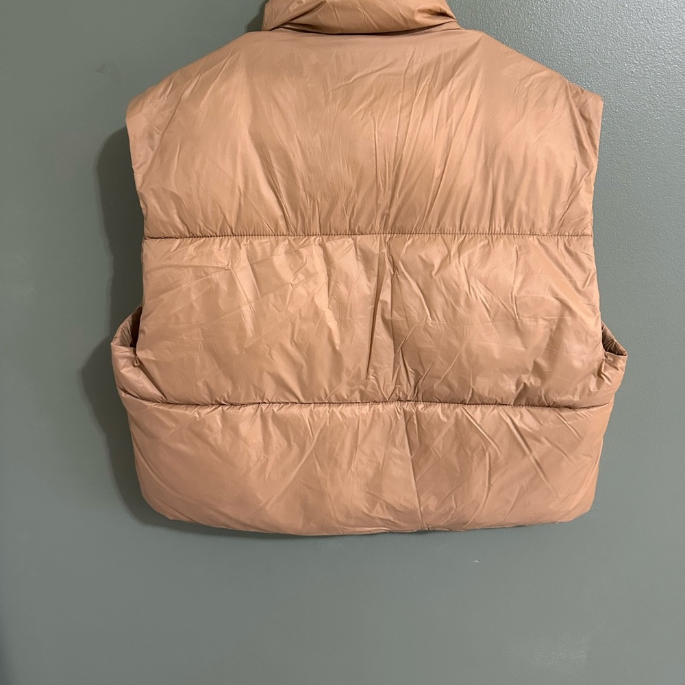 Tan Puffer Vest - Picture 2 of 3